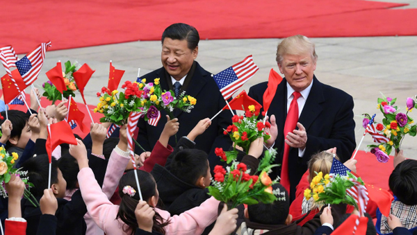 习近平为美国总统特朗普举行欢迎仪式
