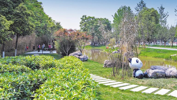 成都最长环状城市公园 三环路熊猫绿道下月基本完工