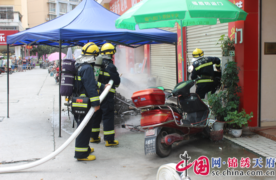 射洪一天然氣管道爆裂，消防成功處置