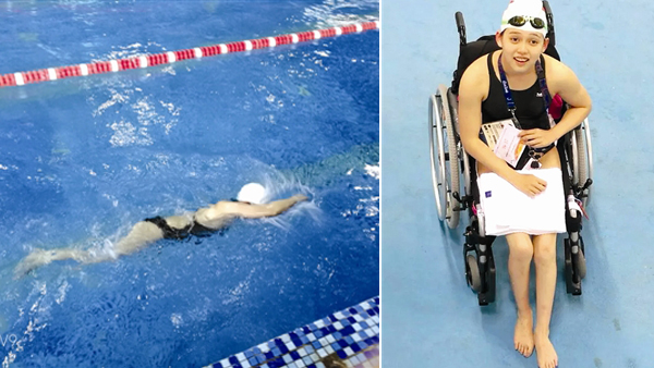 成都女孩全国残疾人游泳锦标赛斩获2金2银